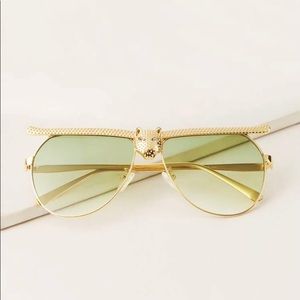 Leopard Decor Frame Sunglasses